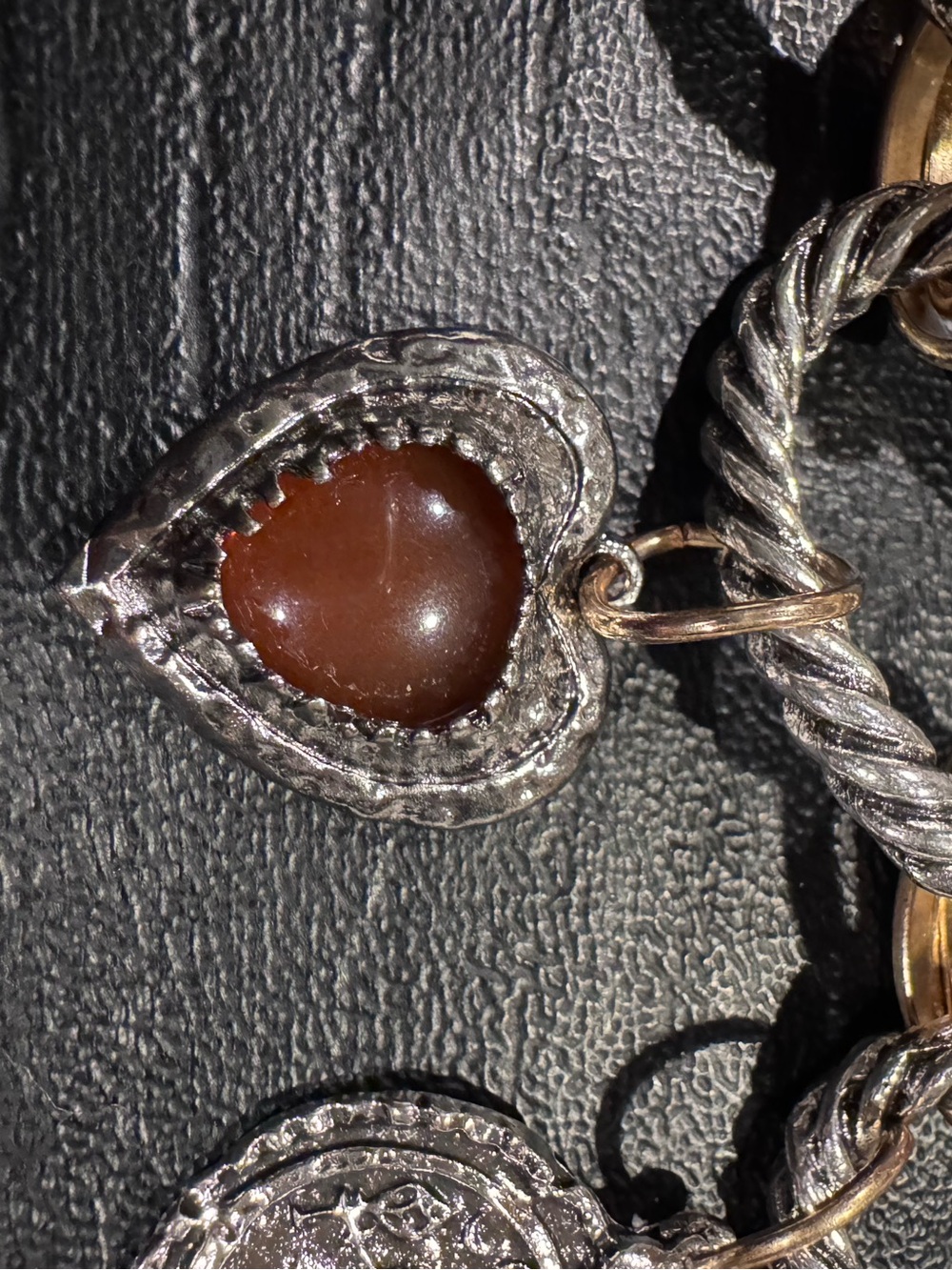Charm Necklace Two-Tone Rope Link - Picture 16 of 16